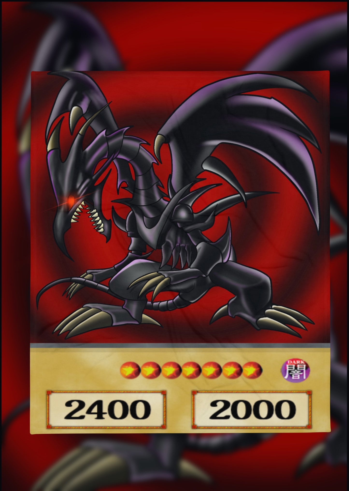 RED EYES B. DRAGON (Throw Blanket) “50 x60”